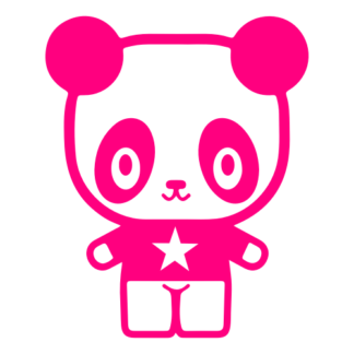 Young Star Panda Decal (Hot Pink)